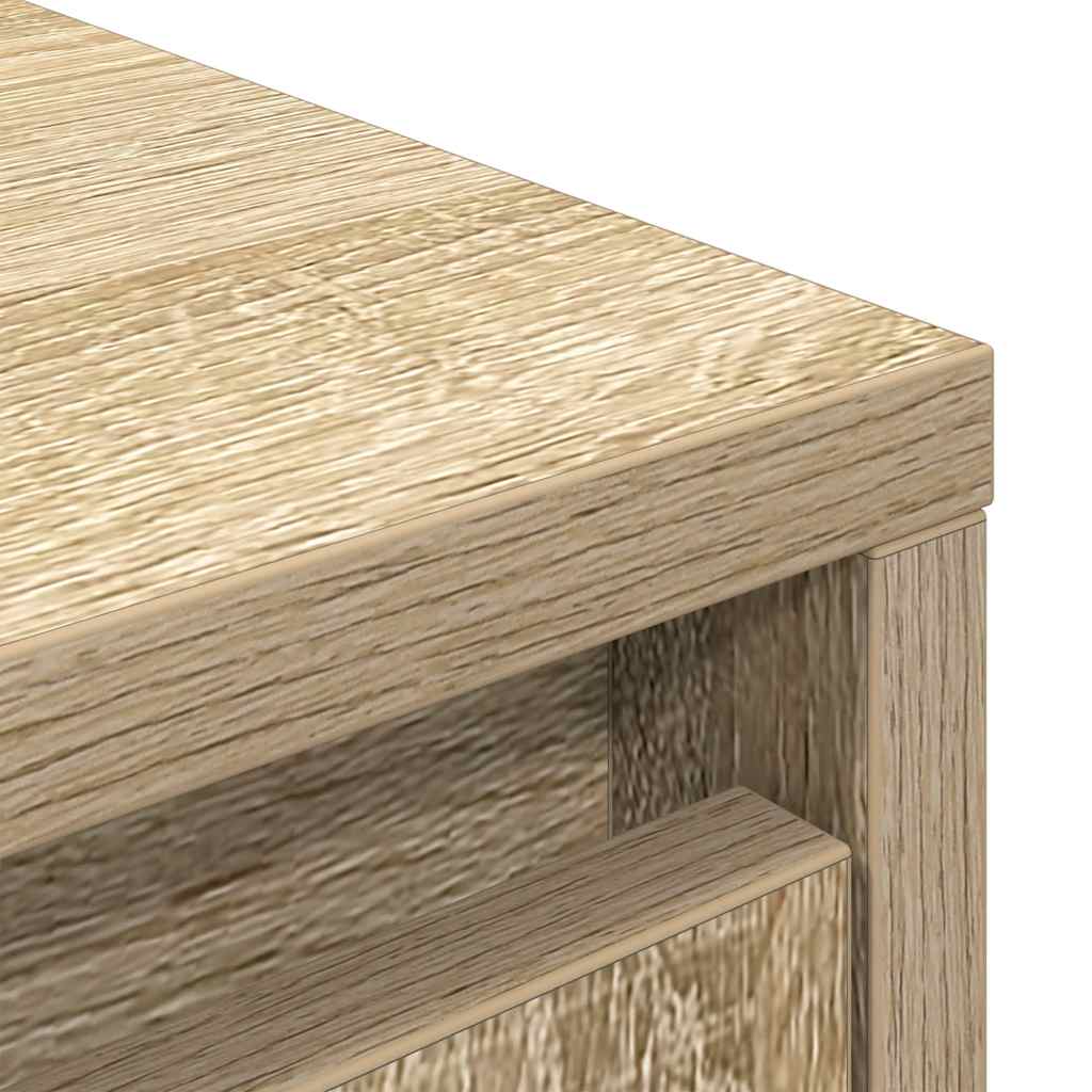 højskab 29,5x34x119,5 cm konstrueret træ sonoma-eg