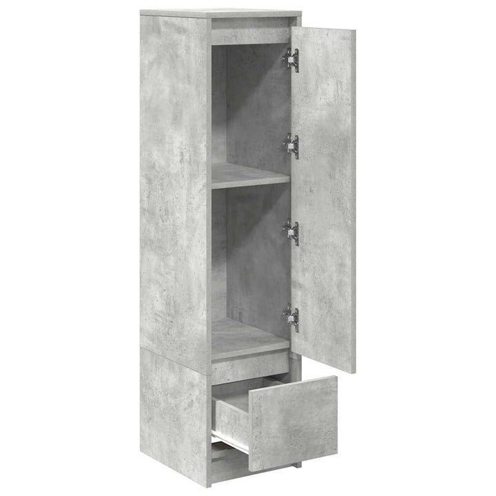 højskab 29,5x34x119,5 cm konstrueret træ betongrå