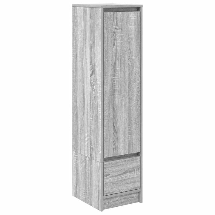 højskab 29,5x34x119,5 cm konstrueret træ grå sonoma-eg