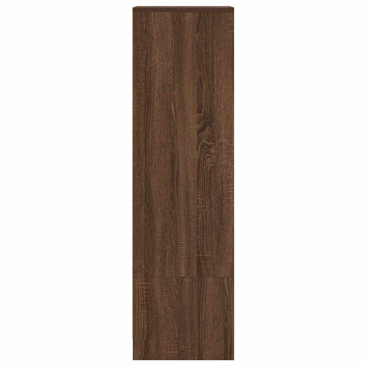 højskab 29,5x34x119,5 cm konstrueret træ brun egetræsfarve