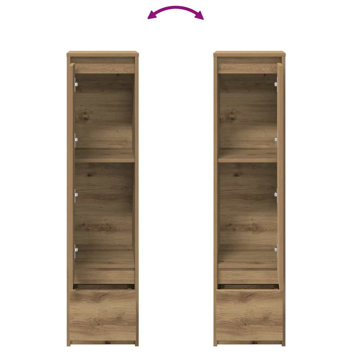 højskab 29,5x34x119,5 cm konstrueret træ kunsteg