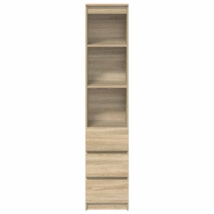 højskab 37,5x35x180 cm konstrueret træ sonoma-eg