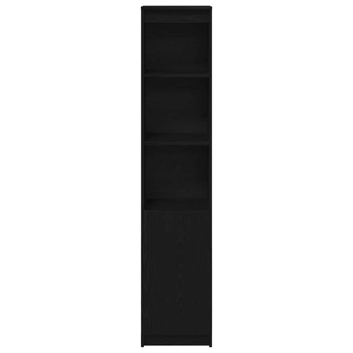 højskab 37,5x35x180 cm konstrueret træ sort egetræsfarve