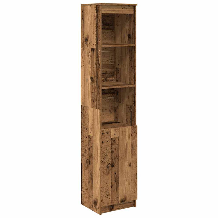 højskab 37,5x35x180 cm konstrueret træ antikt træ