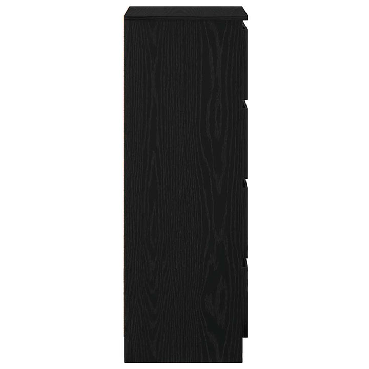 skænk 37,5x35x99 cm konstrueret træ sort egetræsfarve