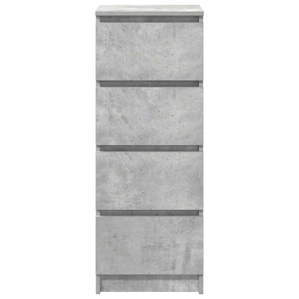 skænk 37,5x35x99 cm konstrueret træ betongrå