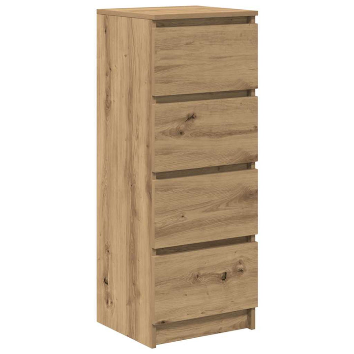 skænk 37,5x35x99 cm konstrueret træ egetræsfarve