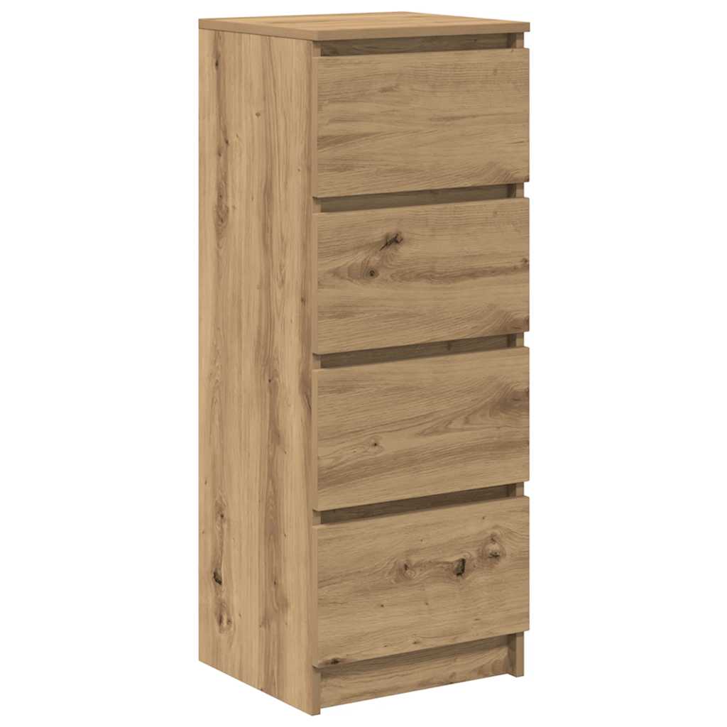 skænk 37,5x35x99 cm konstrueret træ egetræsfarve