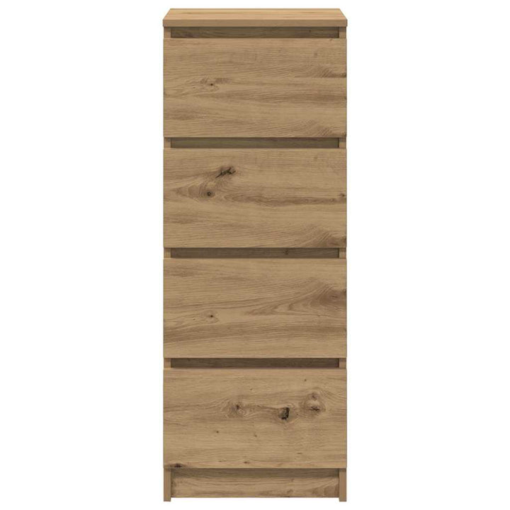 skænk 37,5x35x99 cm konstrueret træ egetræsfarve