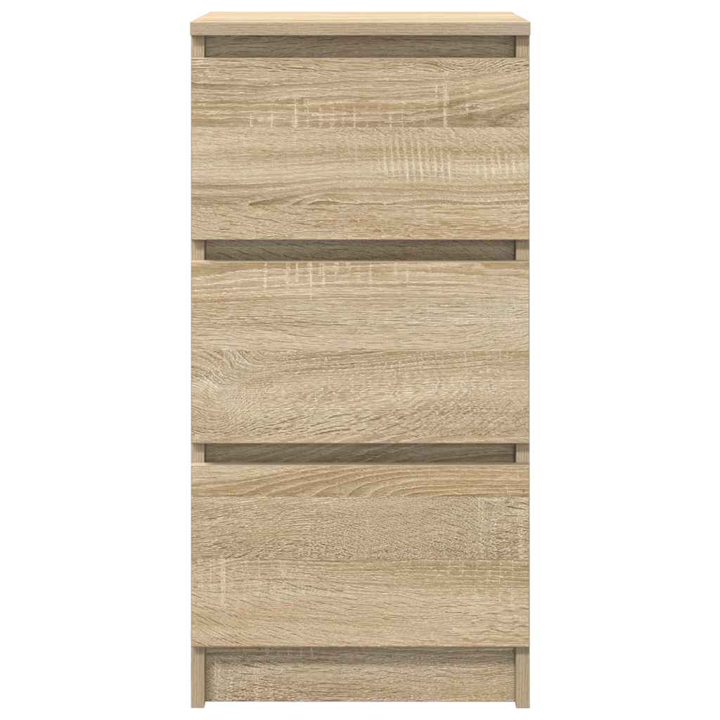 skænk 37,5x35x76 cm konstrueret træ røget egetræsfarve