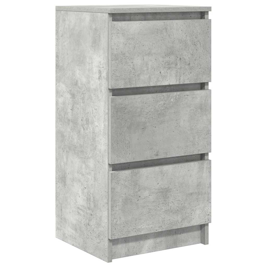 skænk 37,5x35x76 cm konstrueret træ betongrå