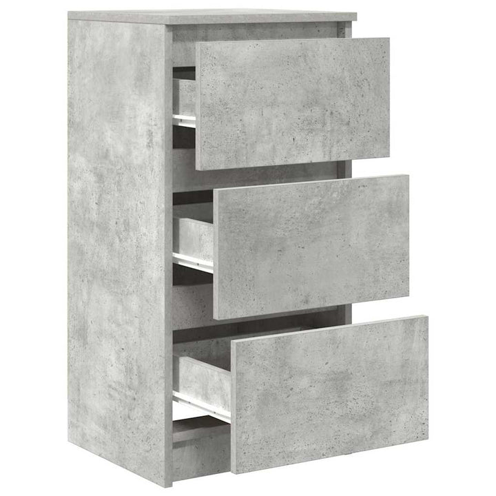 skænk 37,5x35x76 cm konstrueret træ betongrå