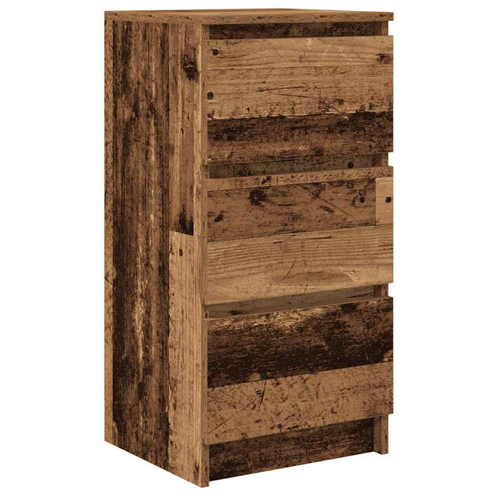 skænk 37,5x35x76 cm konstrueret træ antikt træ
