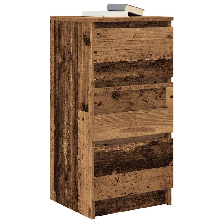 skænk 37,5x35x76 cm konstrueret træ antikt træ