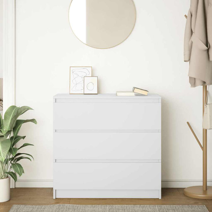 skab 80x35x76 cm konstrueret træ hvid