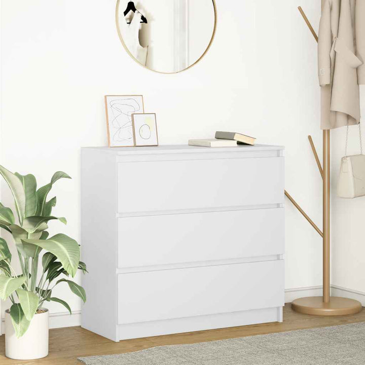 skab 80x35x76 cm konstrueret træ hvid