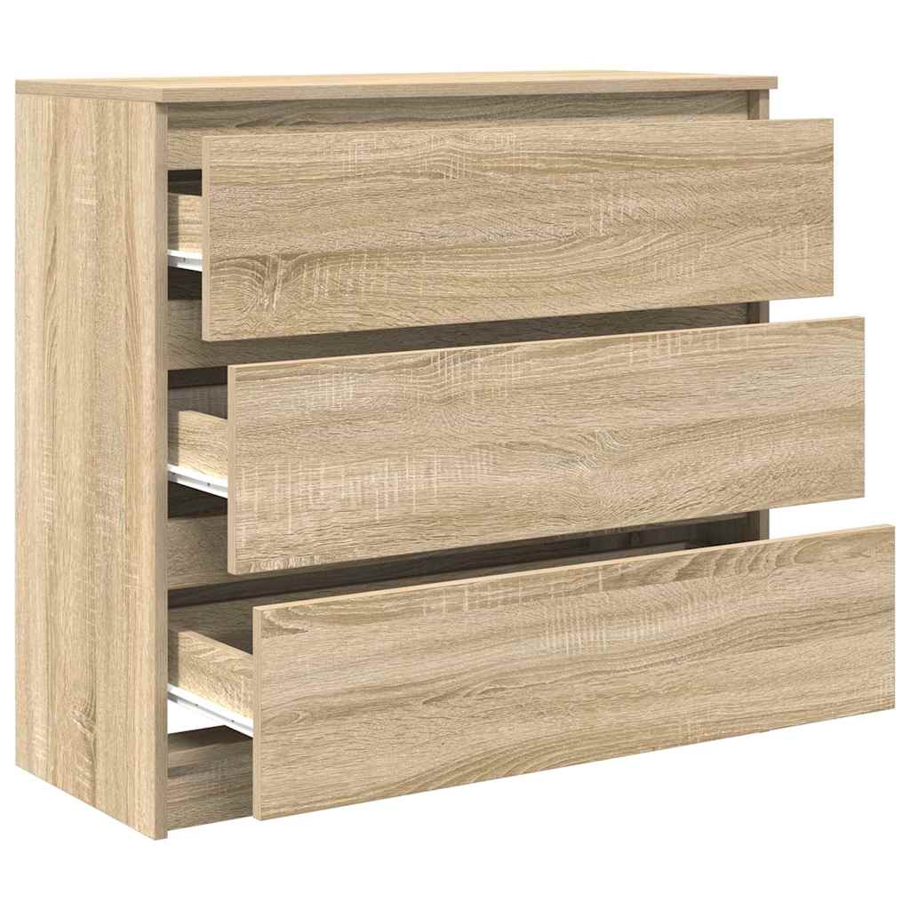 skænk 80x35x76 cm konstrueret træ sonoma-eg