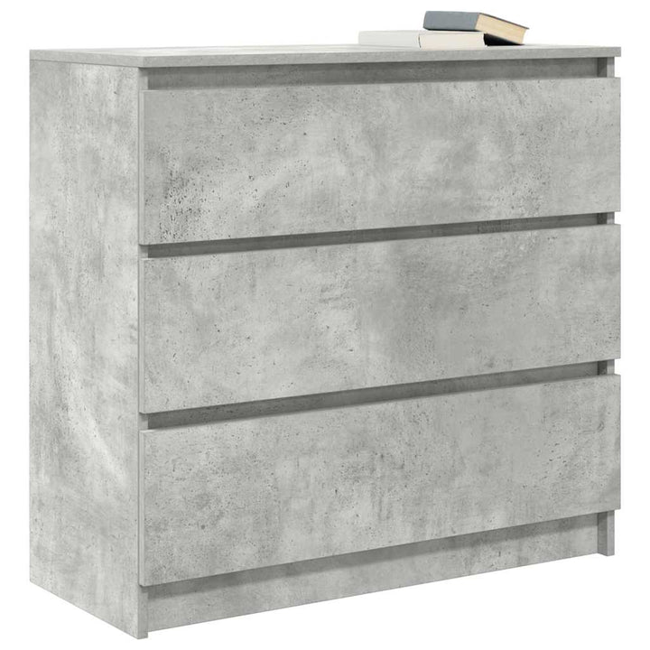 skænk 80x35x76 cm konstrueret træ betongrå