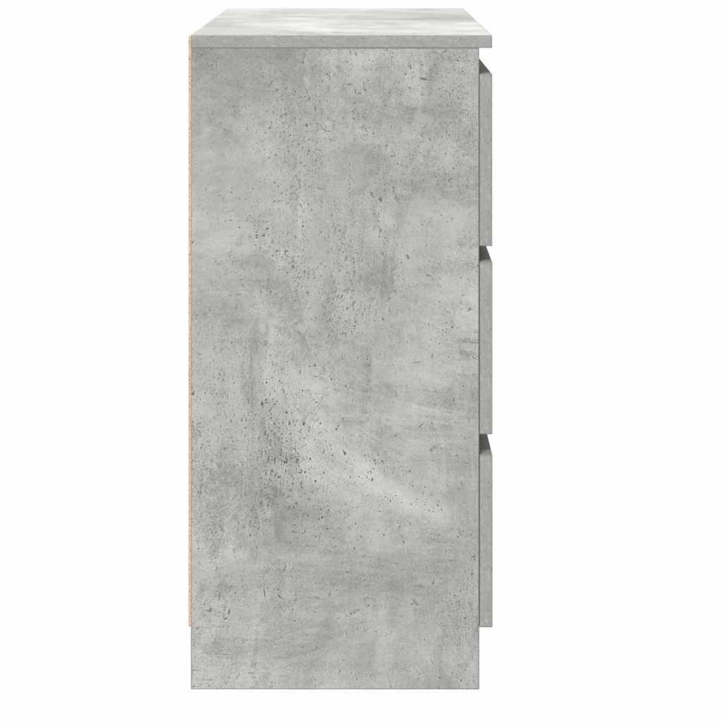 skænk 80x35x76 cm konstrueret træ betongrå