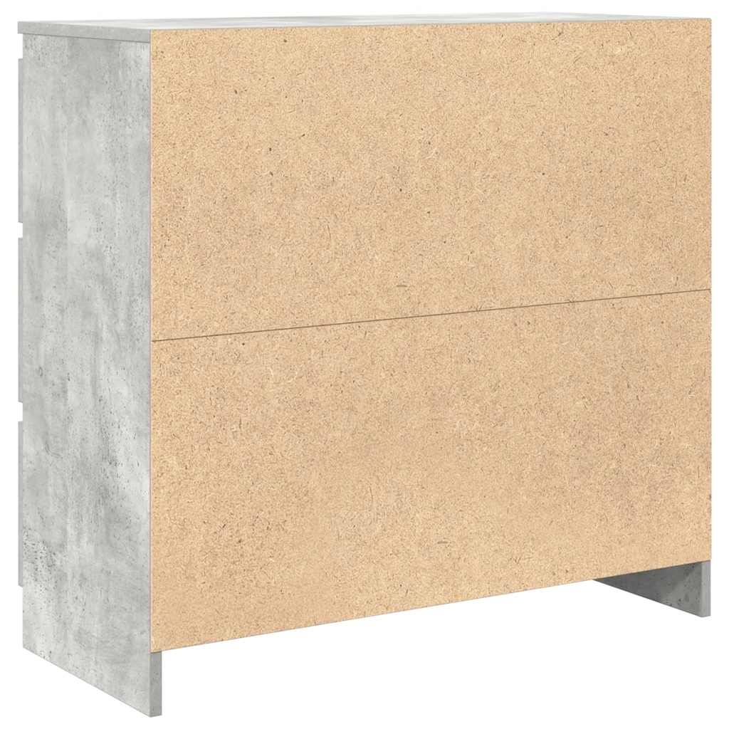 skænk 80x35x76 cm konstrueret træ betongrå