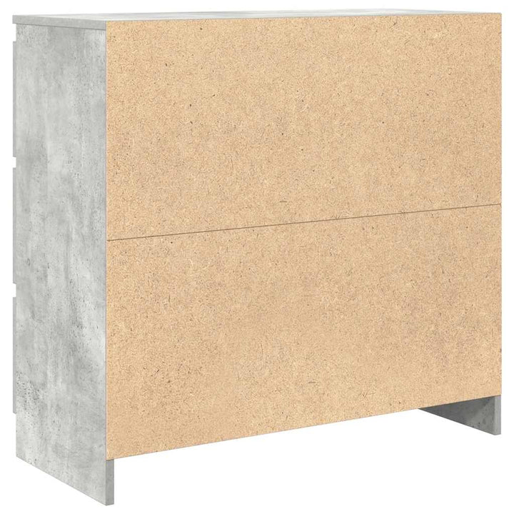 skænk 80x35x76 cm konstrueret træ betongrå