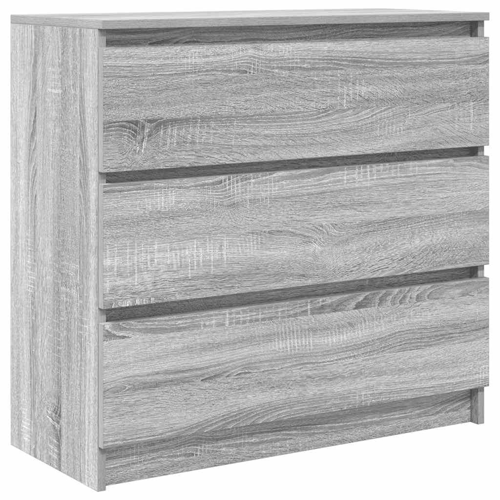 skænk 80x35x76 cm konstrueret træ grå sonoma-eg