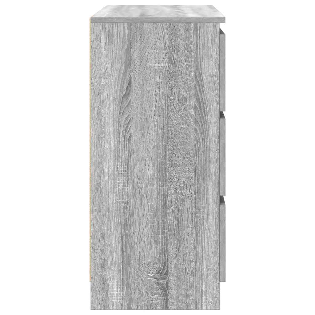skænk 80x35x76 cm konstrueret træ grå sonoma-eg