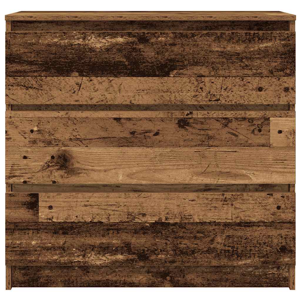 skænk 80x35x76 cm konstrueret træ antikt træ