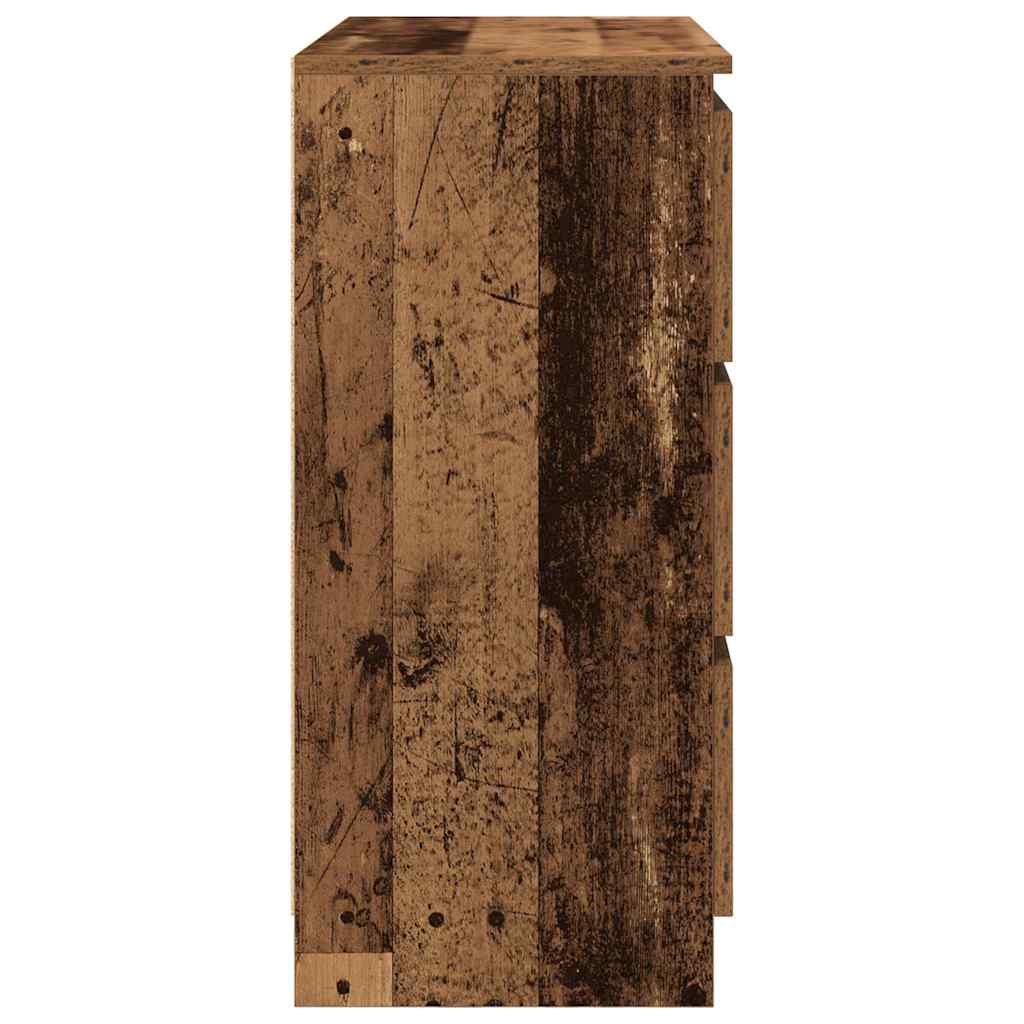 skænk 80x35x76 cm konstrueret træ antikt træ
