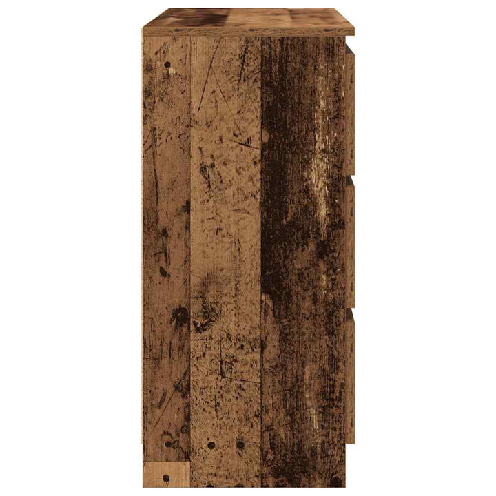 skænk 80x35x76 cm konstrueret træ antikt træ