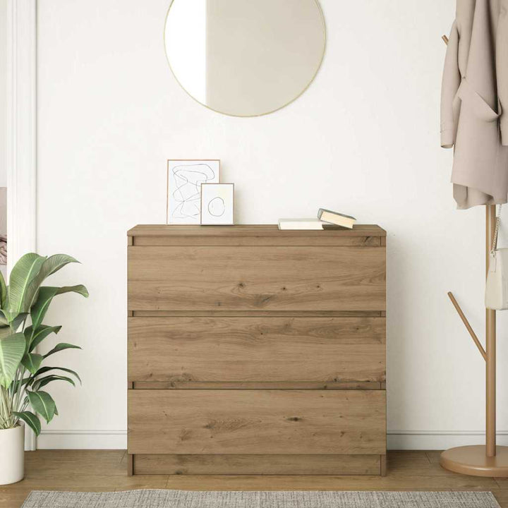 skænk 80x35x76 cm konstrueret træ kunsteg