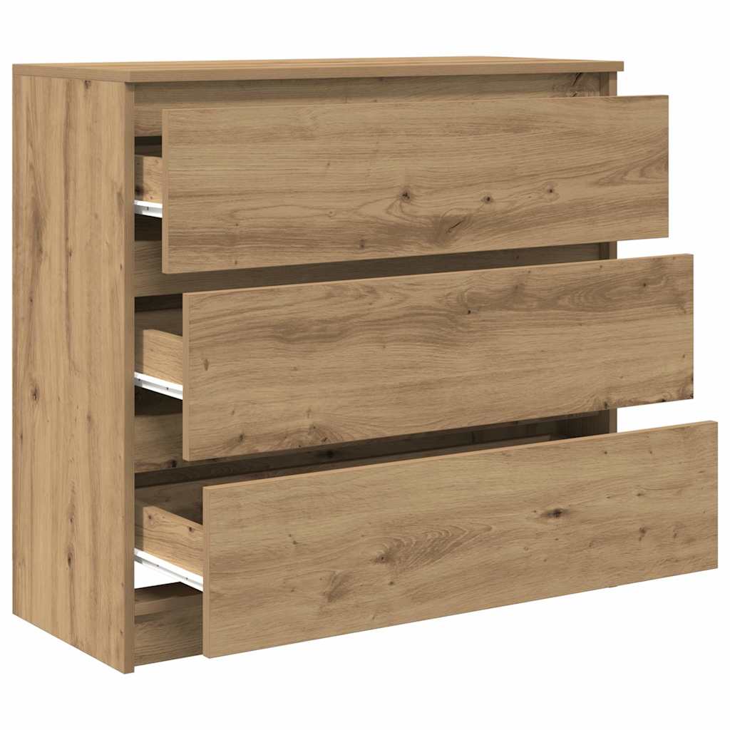 skænk 80x35x76 cm konstrueret træ kunsteg