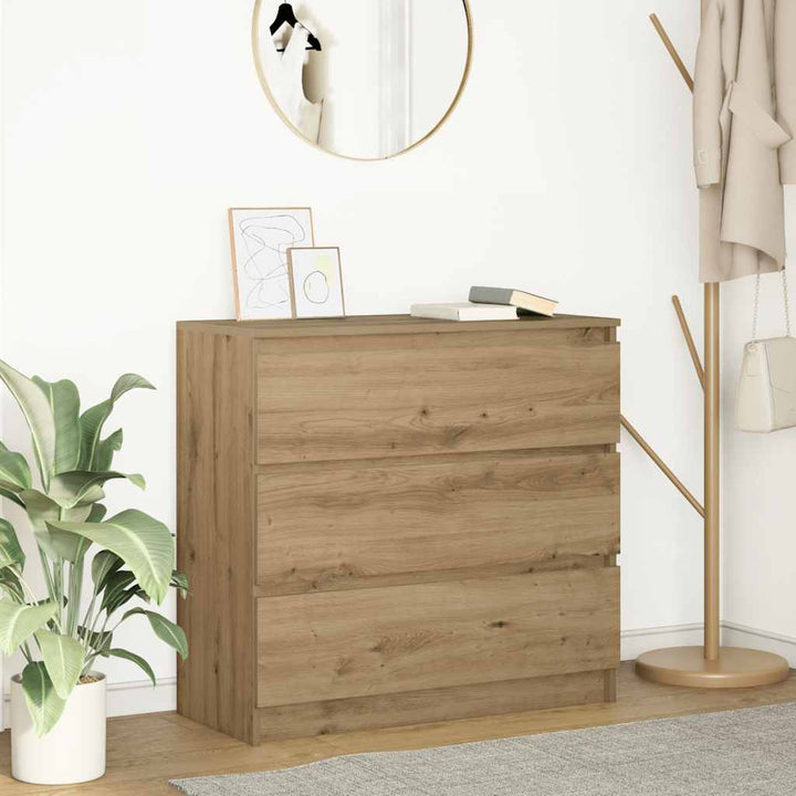 skænk 80x35x76 cm konstrueret træ kunsteg