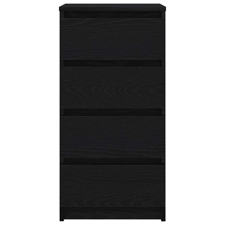 skænk 37,5x35x76 cm konstrueret træ sort egetræsfarve