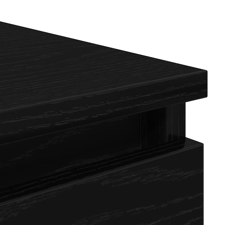skænk 37,5x35x76 cm konstrueret træ sort egetræsfarve