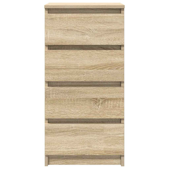 skænk 37,5x35x76 cm konstrueret træ røget egetræsfarve