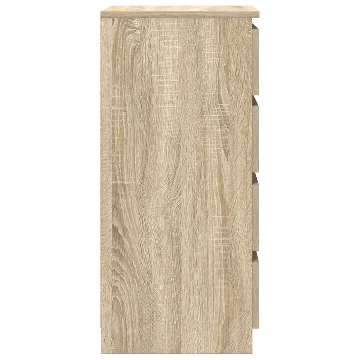 skænk 37,5x35x76 cm konstrueret træ røget egetræsfarve