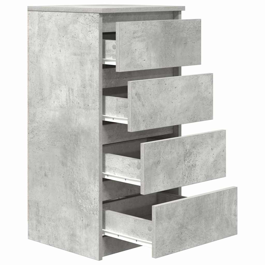 skænk 37,5x35x76 cm konstrueret træ betongrå