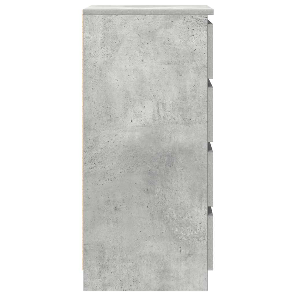 skænk 37,5x35x76 cm konstrueret træ betongrå