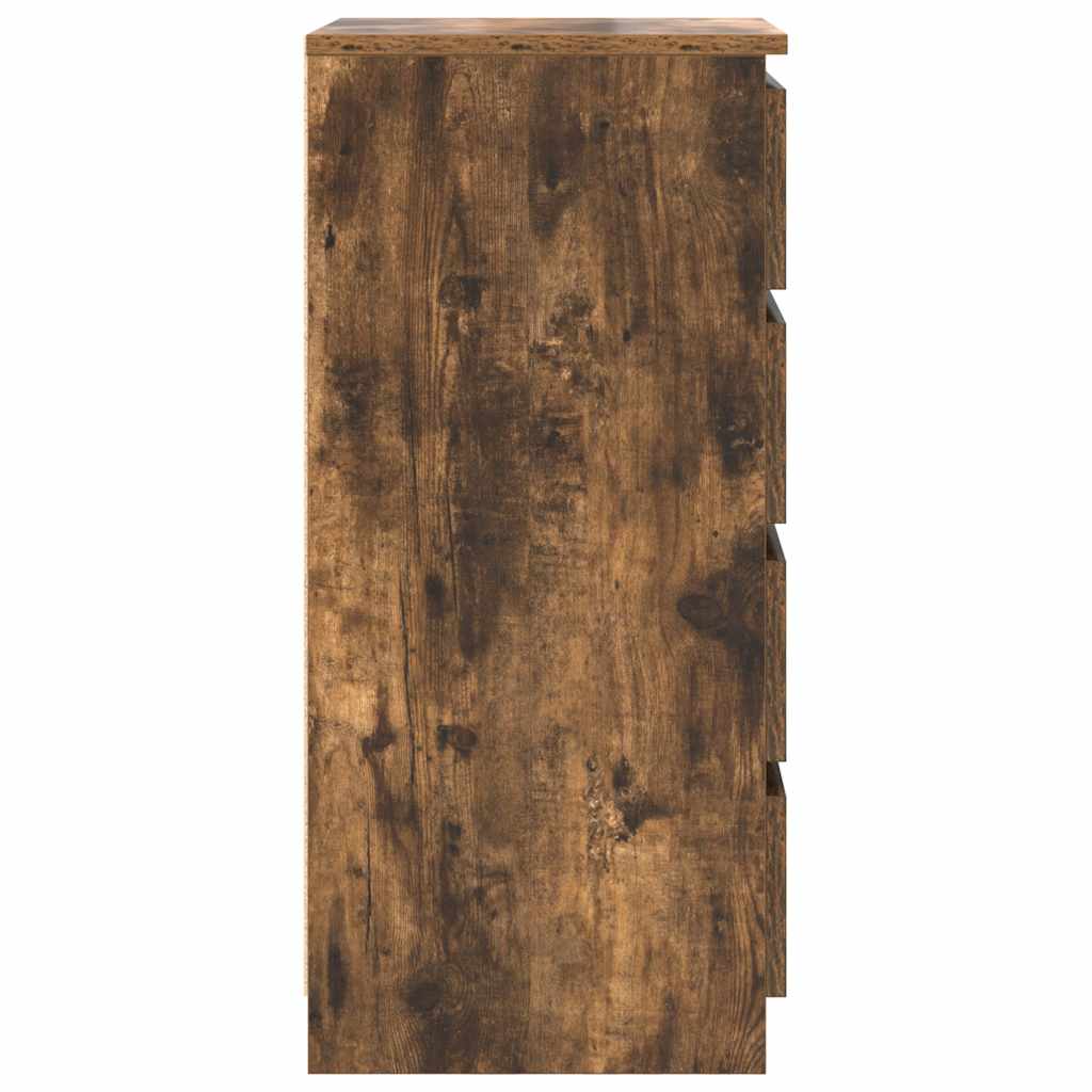 skænk 37,5x35x76 cm konstrueret træ røget egetræsfarve