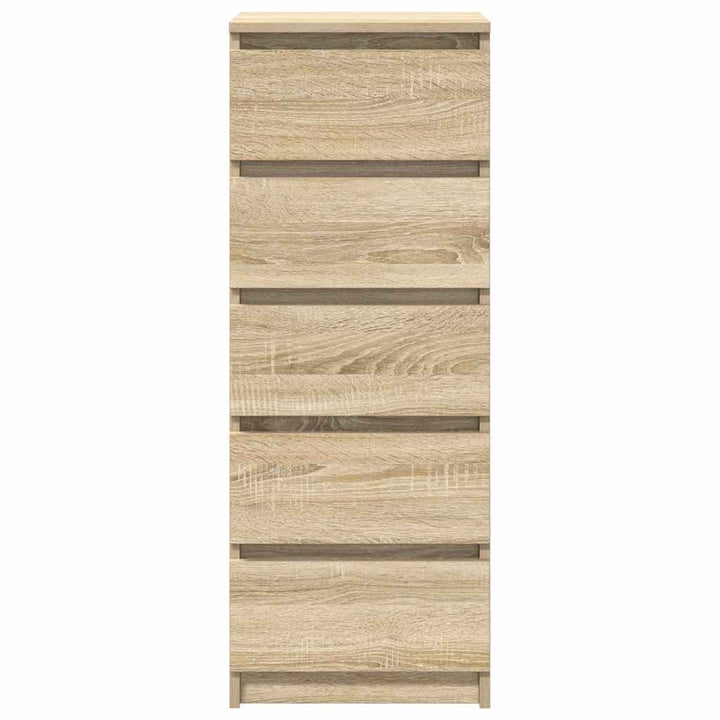 skænk med skuffer 37,5x35x99 cm konstrueret træ sonoma-eg
