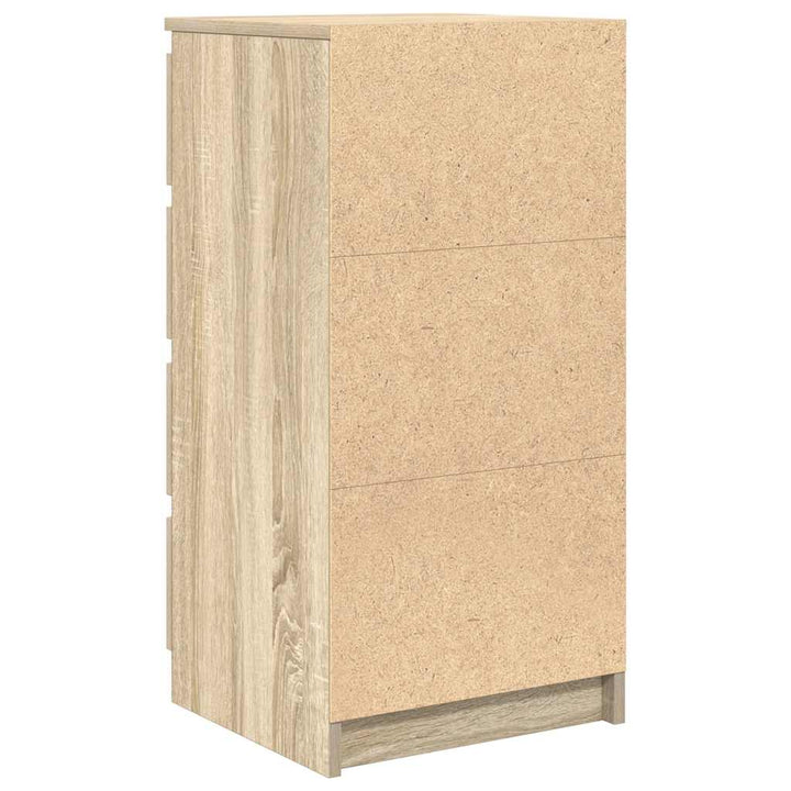 skænk med skuffer 37,5x35x99 cm konstrueret træ sonoma-eg