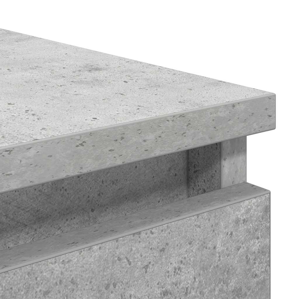 skænk med skuffer 37,5x35x99 cm konstrueret træ betongrå