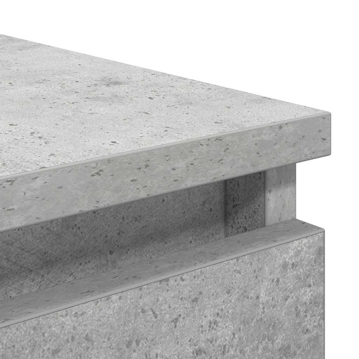 skænk med skuffer 37,5x35x99 cm konstrueret træ betongrå