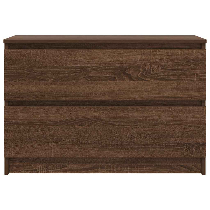 tv-bord 80x35x54 cm konstrueret træ brun egetræsfarve