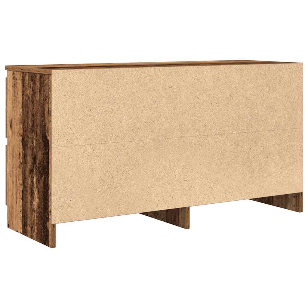tv-bord 100x35x54 cm konstrueret træ antikt trælook