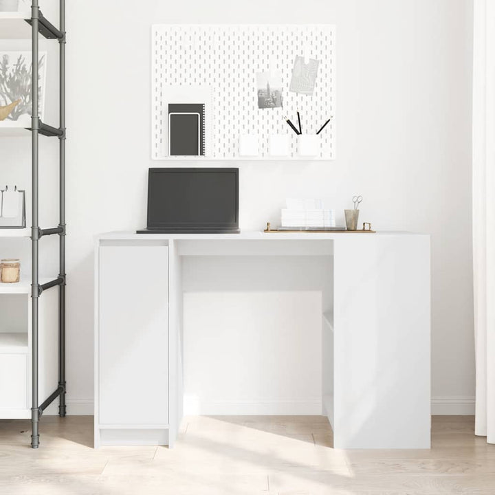 skrivebord 120x42x76 cm konstrueret træ hvid