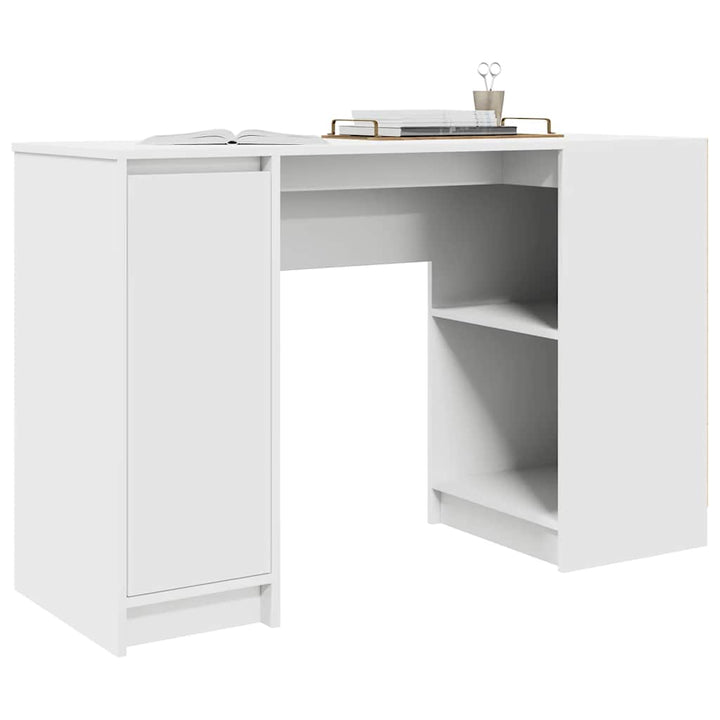 skrivebord 120x42x76 cm konstrueret træ hvid