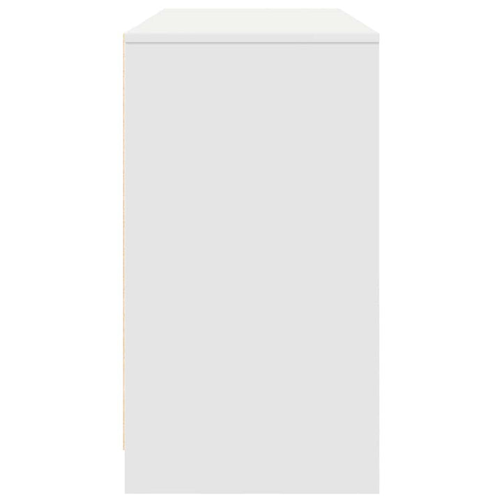 skrivebord 120x42x76 cm konstrueret træ hvid