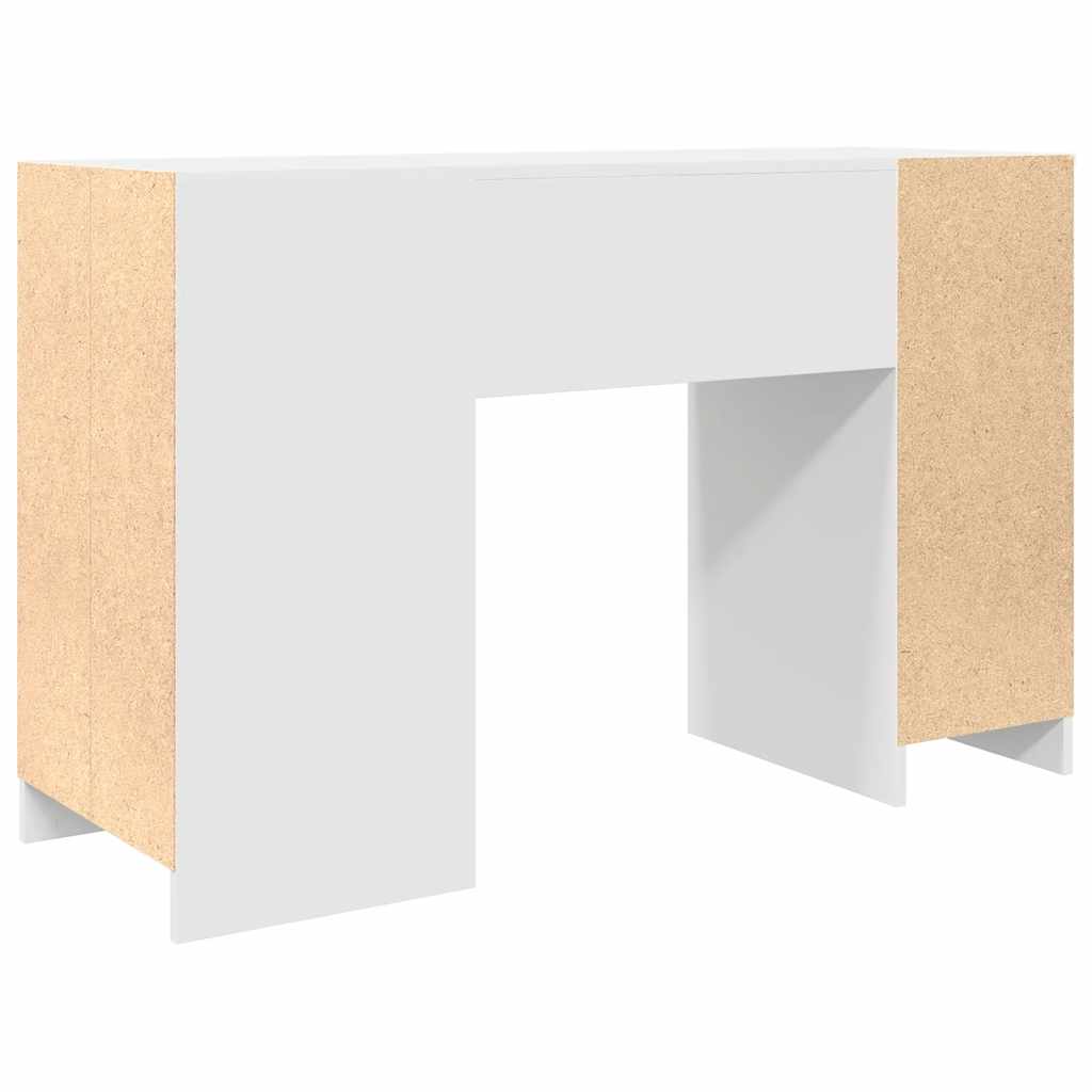 skrivebord 120x42x76 cm konstrueret træ hvid